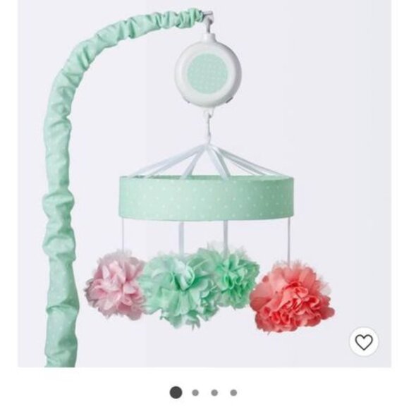 Cloud Island Pompom Crib Mobile in Mint - Picture 1 of 1
